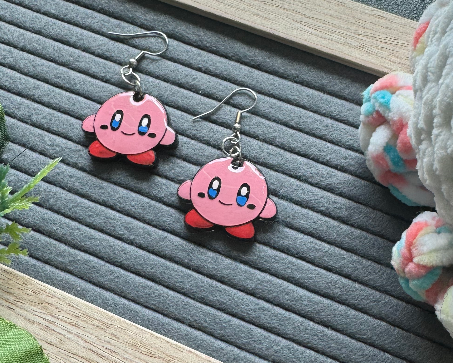 Squishy Pink Guy Smile Hypoallergenic Dangle Earrings