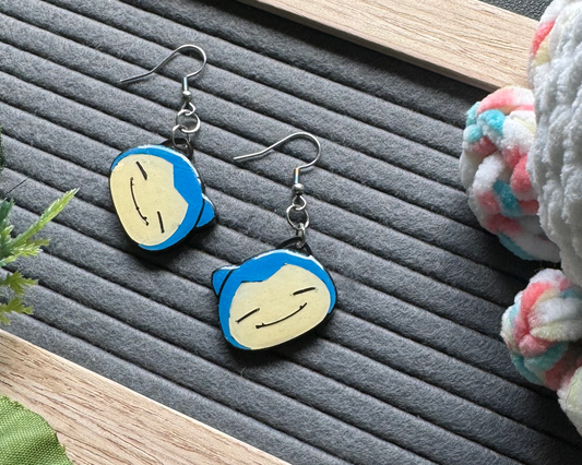 Sleepy Bear Monster Hypoallergenic Dangle Earrings