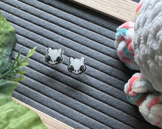 Cute Bone Mask Monster Hypoallergenic Earrings