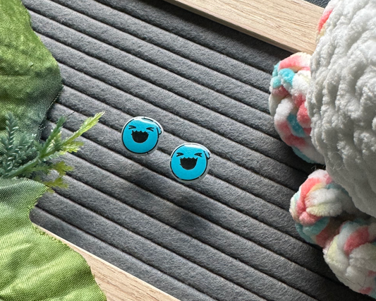 Loud Blue Wabba Monster Hypoallergenic Earrings