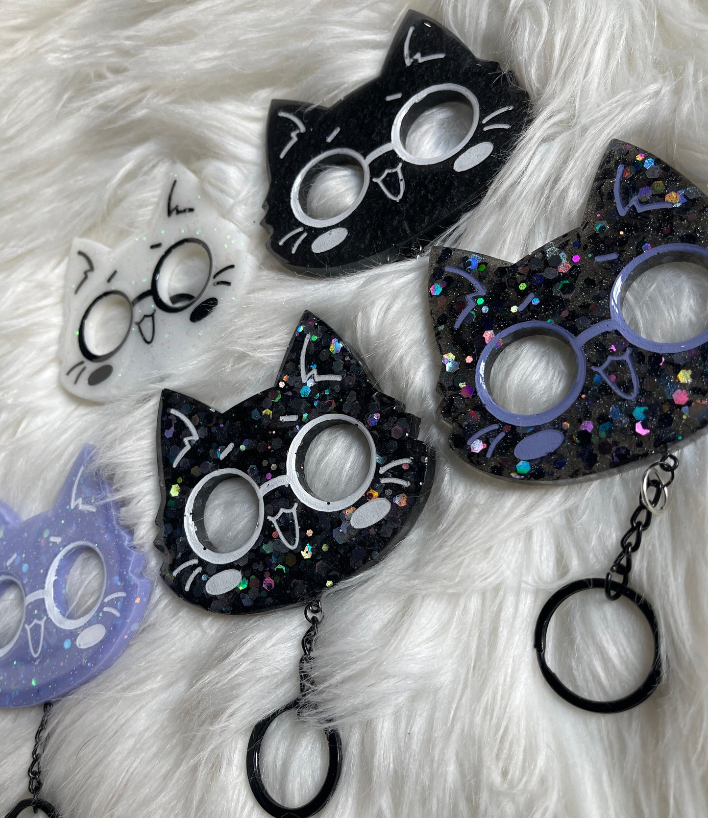 Cat Silhouette Keychain, Resin Keychain, Anime Inspired Accessory, –  BaniaiKitsuneShop
